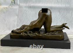 Grand Érotique Nu Femme Bronze Sculpture Nue Figurine Érotique Art Déco