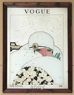 Grand Miroir Publicité Vogue Mode Georges Lepape Portrait Femme Art Déco Voiture