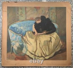 Gravure Aquatinte Femme Art Déco Fauteuil Jean Gabriel Domergue (1889-1962)