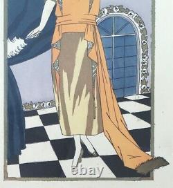 Gravure Mode Art Déco Portrait Femme Élégante Albert Jarach Paul Chambry 1920s
