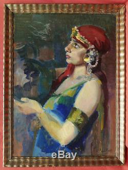 Josina Anna KNAP peintre hollandais Amsterdam femme tableau huile orientaliste
