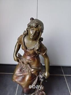 Louis Moreau. Régule. Statue Femme Art Déco