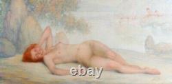 Lucien Boulier tableau femme nue pointillisme Art Déco impressionnisme érotica