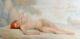 Lucien Boulier Tableau Femme Nue Pointillisme Art Déco Impressionnisme érotica