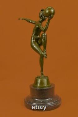 Main Maurice Guiraud-Riviere Dancer Bronze Modeled As Art Déco Femme