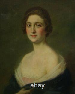 Manuel Barthold Portrait de Femme Ecole Française du XXème siècle HST Art Déco
