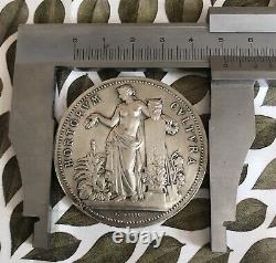 Médaille En Argent Art Deco Nouveau Silver Medal Femme Borrel