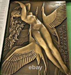 Medaille Plaque Femme Nue Art Deco Nouveau Delamarre Non Atribue