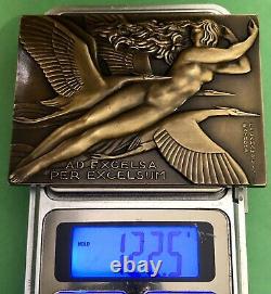 Medaille Plaque Femme Nue Art Deco Nouveau Delamarre Non Atribue