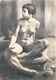 Michel Frechon Portrait De Femme Nue Fusain Original 1927 Art Deco Rouen