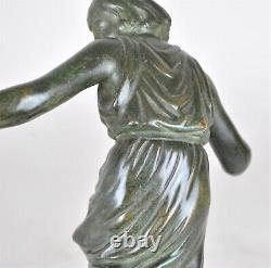 P Le Faguays, Femme à La Balle, Bronze Signé, Art Déco, XXème Siècle