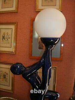 Paire Lampes Art Deco Femme Nue Hauteur 63 CM
