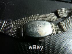 Rare Watch montre or diamants Femme art déco vintage poinçonnée bracelet argent