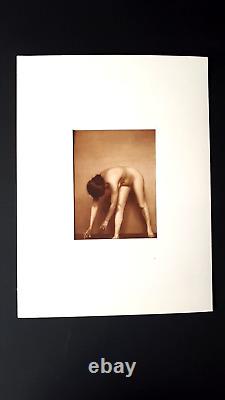 Rare curiosa photographie grande heliogravure femme photo Art Déco nu féminin