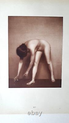 Rare curiosa photographie grande heliogravure femme photo Art Déco nu féminin