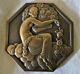 Rare Médaille Bronze Pierre Turin Art Deco Exposition Paris 1925 Femme Nue