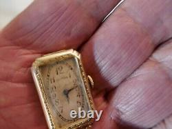 Rare montre broche art déco d'infirmière US, Illinois, 15x30mm, P 17g, fonctionne