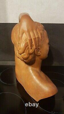 Scarpa Riccardo Terre Cuite Art Deco Buste Femme