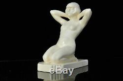 Sculpture Art Déco Faïence femme nue antique statue 1930 nude woman