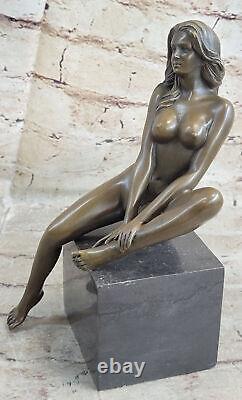 Sculpture Art Déco Occidentale Femme Nue Érotique Statue En Bronze