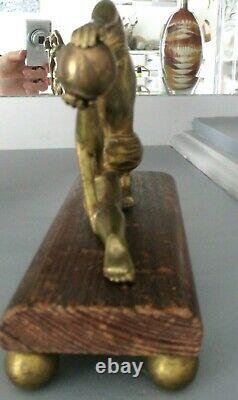Sculpture bronze doré art deco 1930 statuette femme danseuse nue statue ancienne