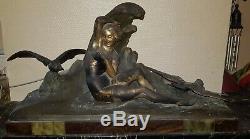 Sculpture femme baigneuse statue vintage bathing beauty de Van De Voorde 1920/30