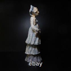 Sculpture figurine statue femme céramique barbotine art déco France N7828