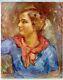 Serge Mako 1885-1953 Peintre Russe Ecole De Paris T. Beau Portrait De Femme H/t