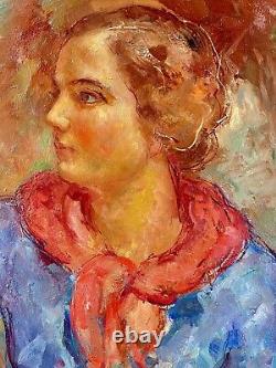 Serge MAKO 1885-1953 Peintre Russe Ecole de Paris T. Beau Portrait de Femme H/T