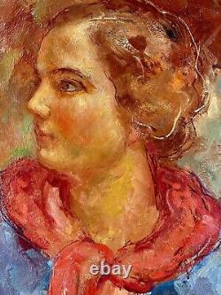 Serge MAKO 1885-1953 Peintre Russe Ecole de Paris T. Beau Portrait de Femme H/T
