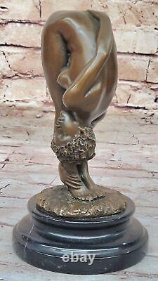 Sexy Chair Bronze Femme Dame Fille Sculpture Statue Art Déco Érotique Cadeau