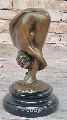 Sexy Chair Bronze Femme Dame Fille Sculpture Statue Art Déco Érotique Cadeau