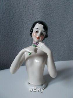 Statuette femme demi figurine art deco FASOLD & STAUCH en porcelaine half doll