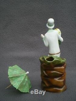 Statuette femme en porcelaine art deco FASOLD STAUCH vintage figurine sculpture