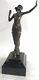 Superbe Style Vintage Femme Art Déco Bronze Métal Statue Sculpture Fonte Affaire