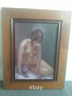 Sylvestre CLERC (1892-1965) Huile marouflé sur panneau Femme nue Art Déco
