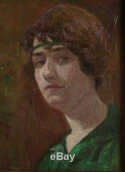 Tableau portrait de femme art déco année folle 1920/1930 école de PARIS