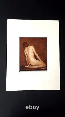 Tare curiosa photographie grande heliogravure femme photo Art Déco nu féminin