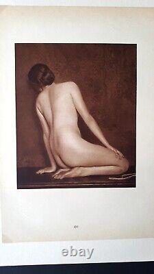 Tare curiosa photographie grande heliogravure femme photo Art Déco nu féminin