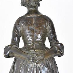 Van Der Straeten, Femme, Bronze Signé, Fin XIXème Début XXème Siècle