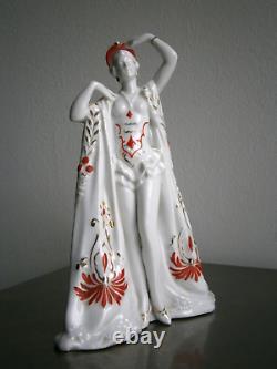 Veilleuse Brûle parfum Art Déco Elegante 1930 Porcelaine Mode Femme Ancien