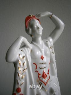 Veilleuse Brûle parfum Art Déco Elegante 1930 Porcelaine Mode Femme Ancien