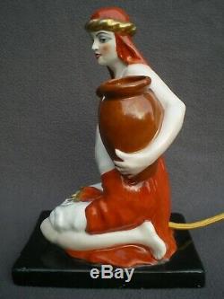 Veilleuse brule parfum femme orientale art deco vintage perfume lamp sculpture