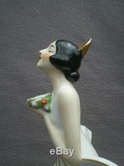 Veilleuse lampe brûle parfum femme art deco 1920 vintage perfume lamp sculpture