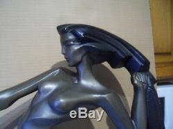 Vintage naked nude naiade woman statue Statue femme nue Art deco