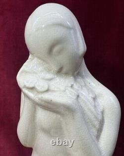 Women Femme Nu Nue Nude Erotic Charles Harva Sculpture Statue Craquele Art Deco